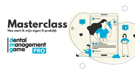 Illustratie van een Dental Management Game promotie voor een masterclass